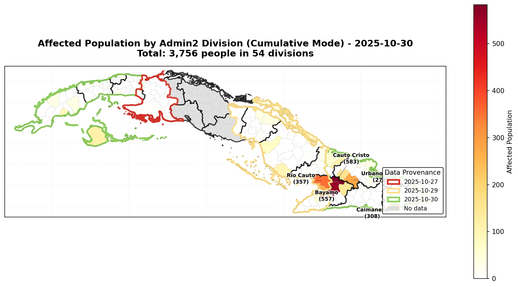 Cuba — Affected Population (Cumulative)