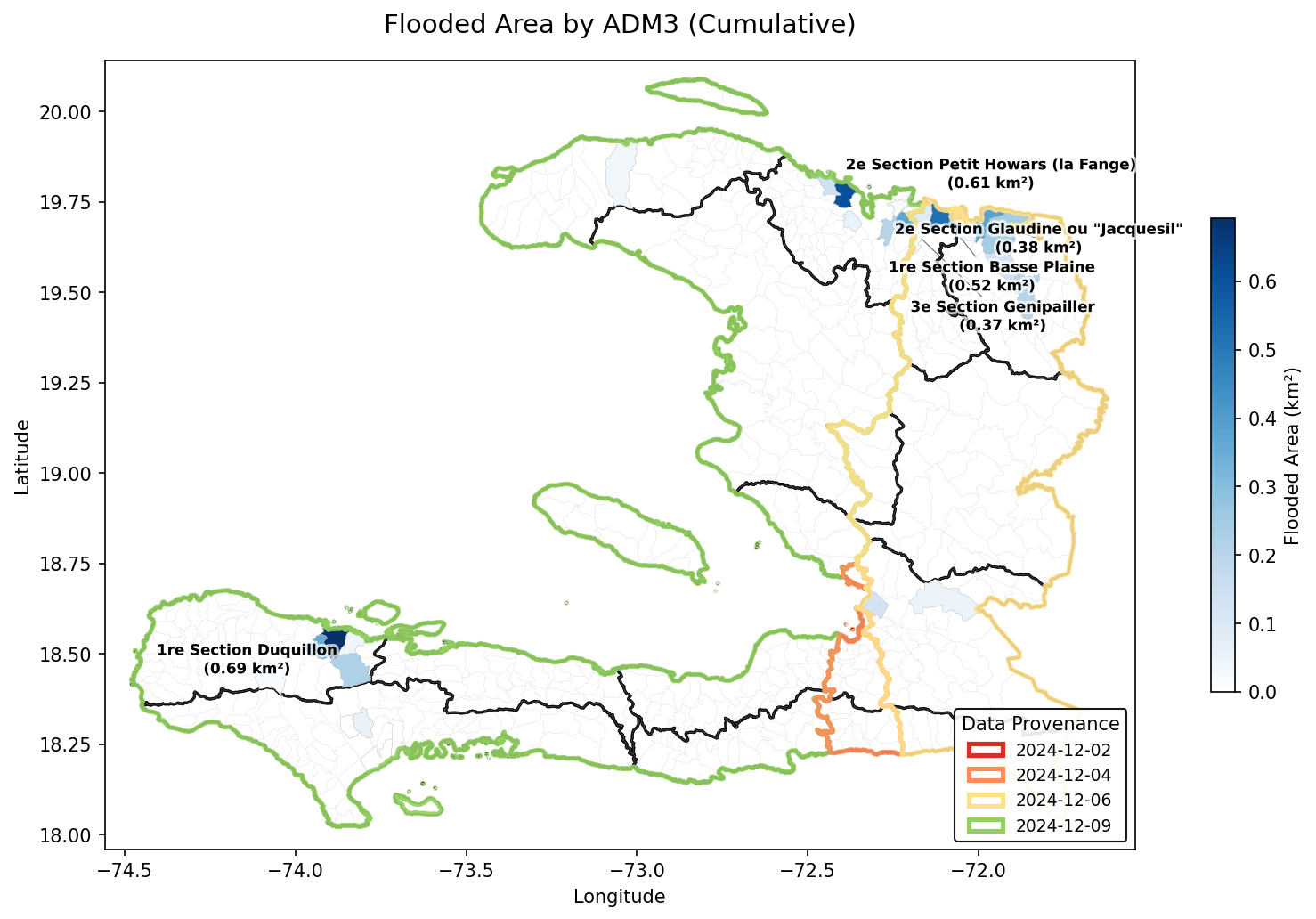 Haiti — Flooded Area (Cumulative)